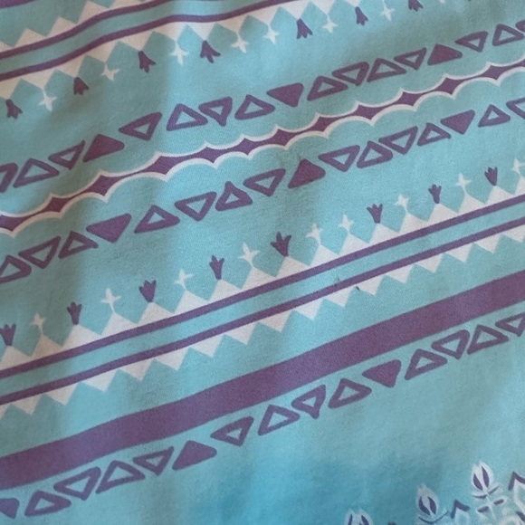 J Mclaughlin Dress three button light blue purple print Catalina Cloth size M - Picture 3 of 8